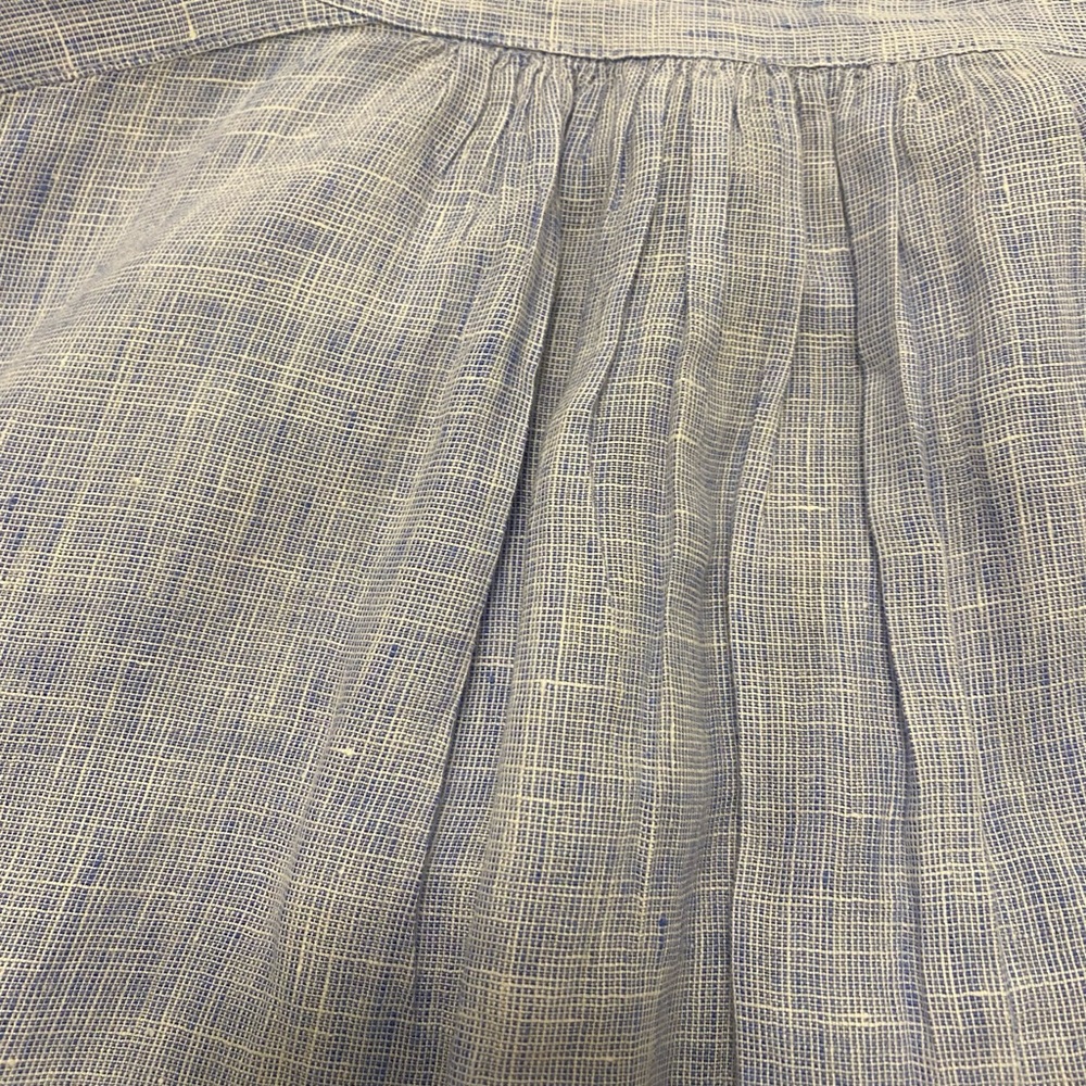 J. Crew 100% Linen Blue Doris Tunic Top Cover up Dress Women’s M - Picture 6 of 11